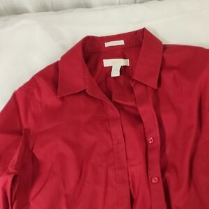 Chico's Red 3/4 Sleeve Shirt
